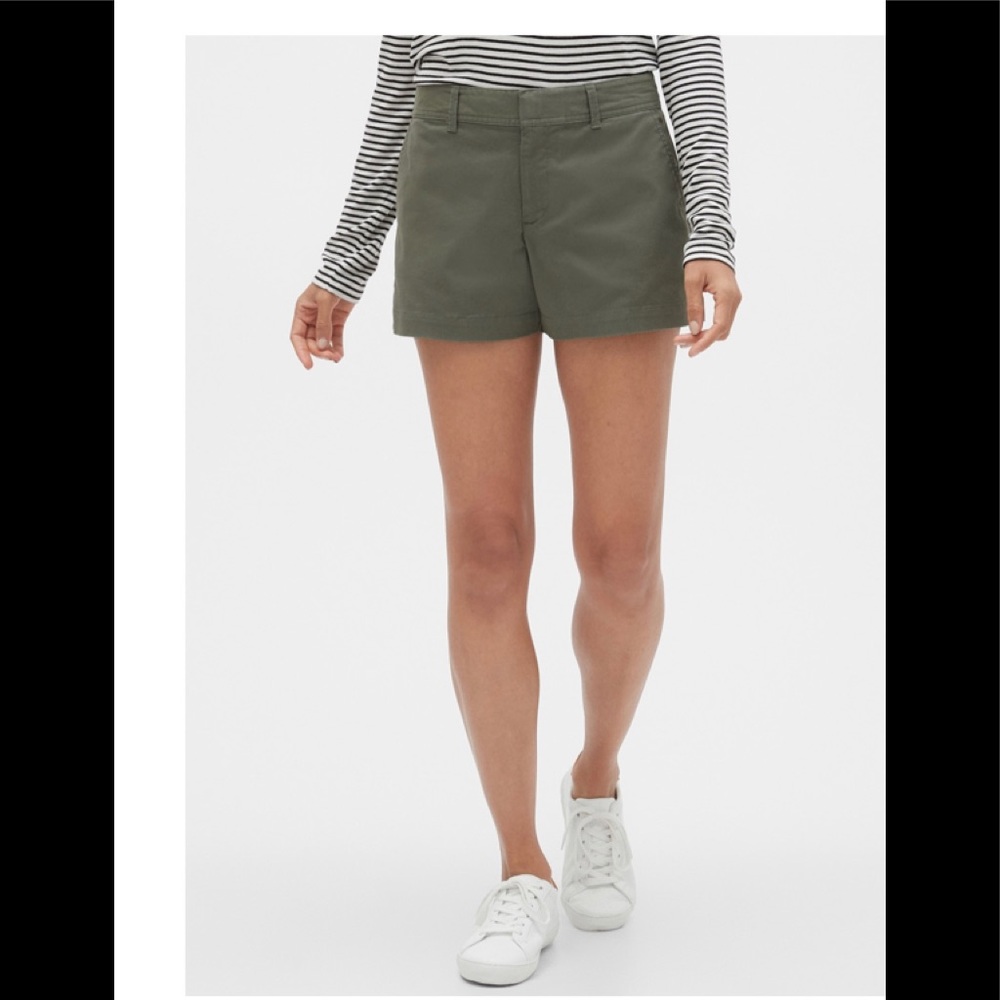 Gap Mid Rise Khaki Shorts
